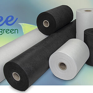 E-ZEE Green Cut rPES embroidery backing on rolls in different widths