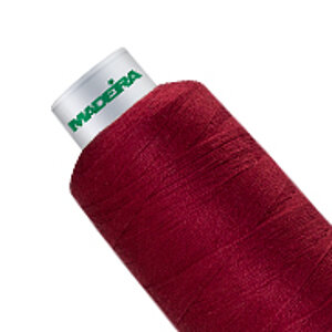Red wool embroidery thread cone detail