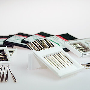 Many different embroidery needles