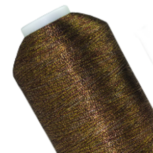 Metallic embroidery thread cone detail