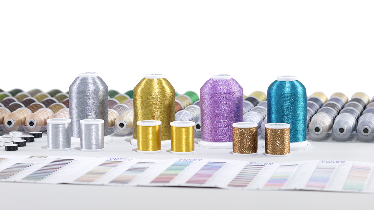 [Translate to Vietnamesisch:] Metallic embroidery thread range