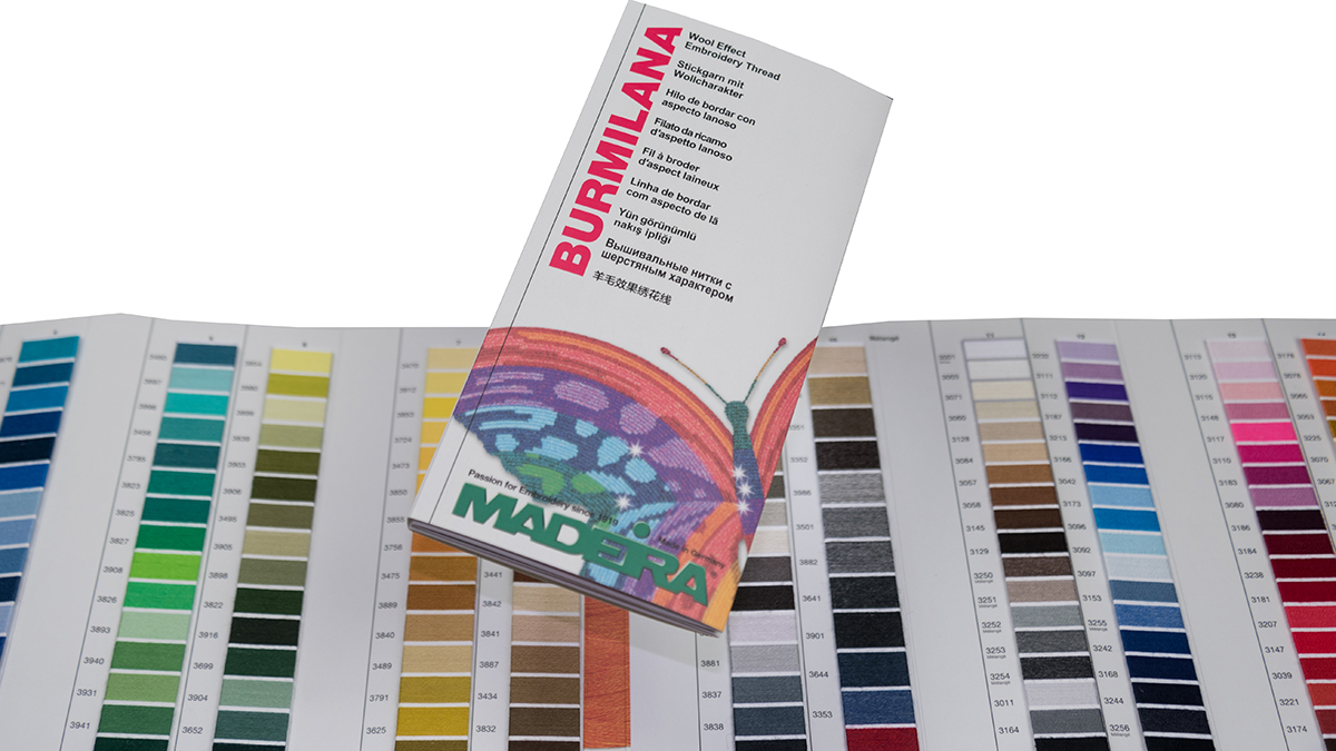 [Translate to Hongkong (Englisch):] Madeira Burmilana wool & cotton thread shade card